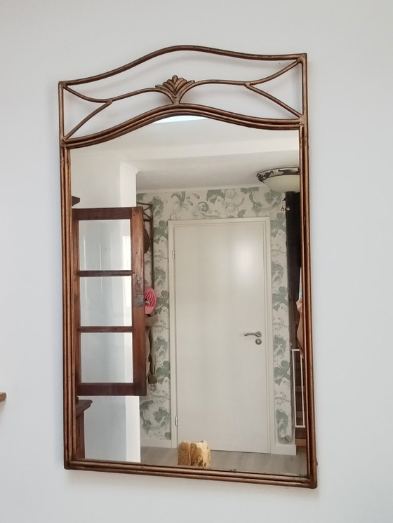 Image 1 of 3 delig Palazzo art / art nouveau vestibule set spiegel kapstok paraplu houder goud metaal kleur