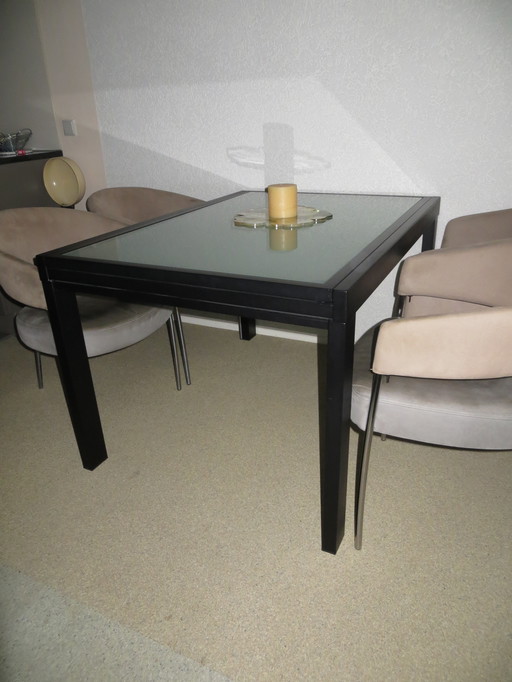 Strakke Compacte Uitschuifbare Zwarte Eettafel