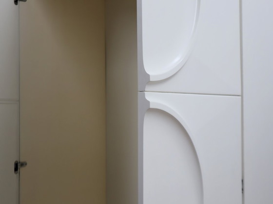 Image 1 of Italiaanse Space Age kledingkast wit gelakt F.lli Proserpio jaren 60