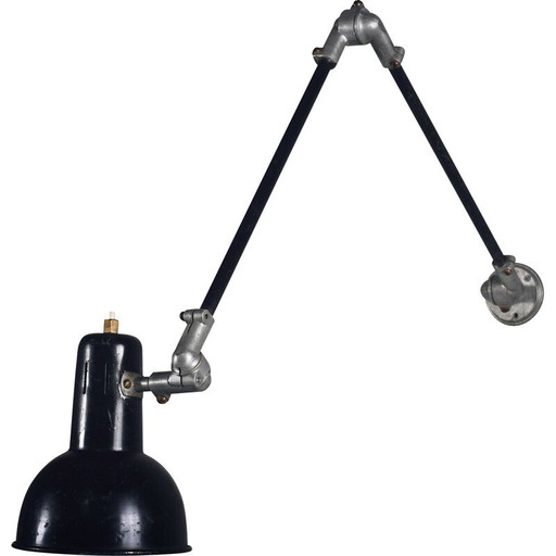 Vintage articulated architects wall lamp by Rijo, Denmark 1950s