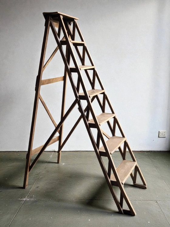 Bibliotheks-Trittleiter – Hocker, Wood (photo 9 of 9)
