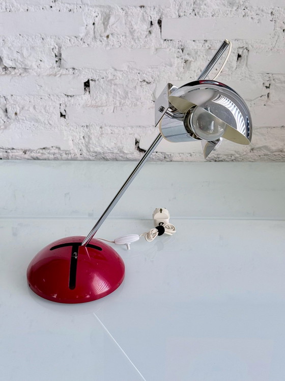 T395 Lampe Robert Sonneman – luci milano, Tischlampen, Chrom (photo 7 of 10)