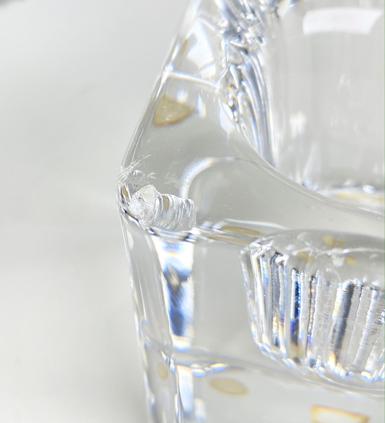 Image 1 of Vintage Kosta Boda Heldere Ijsblokjes Kaarshouder - Vintage Minimalistisch Scandinavisch Design Housewarming Gifts