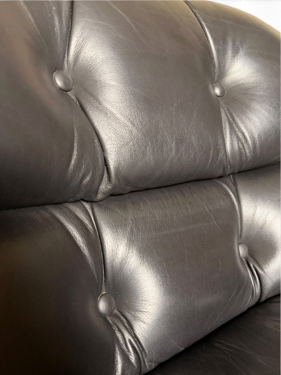 Poltrona da ufficio Executive Charles Pollock, Knoll, pelle nera – Poltrone (photo 10 of 12)
