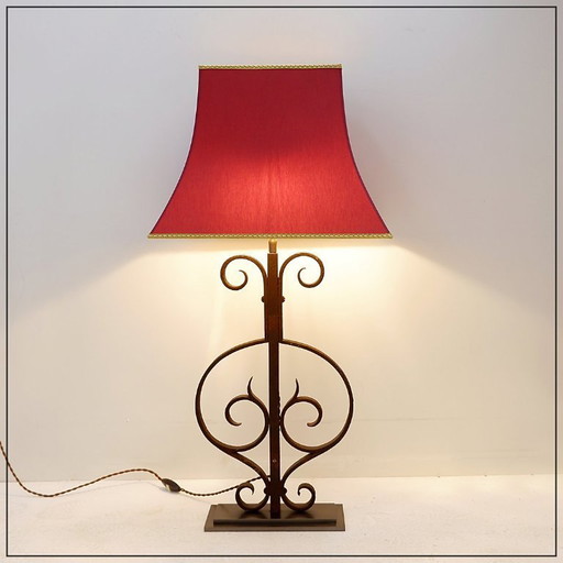 Large wrought-iron table lamp