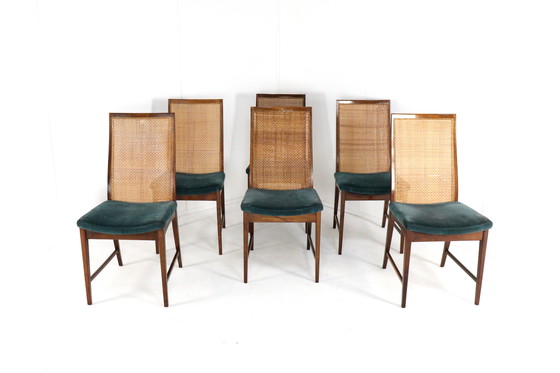 Image 1 of Ensemble de 6 chaises de salle à manger vintage 'Medebach'.
