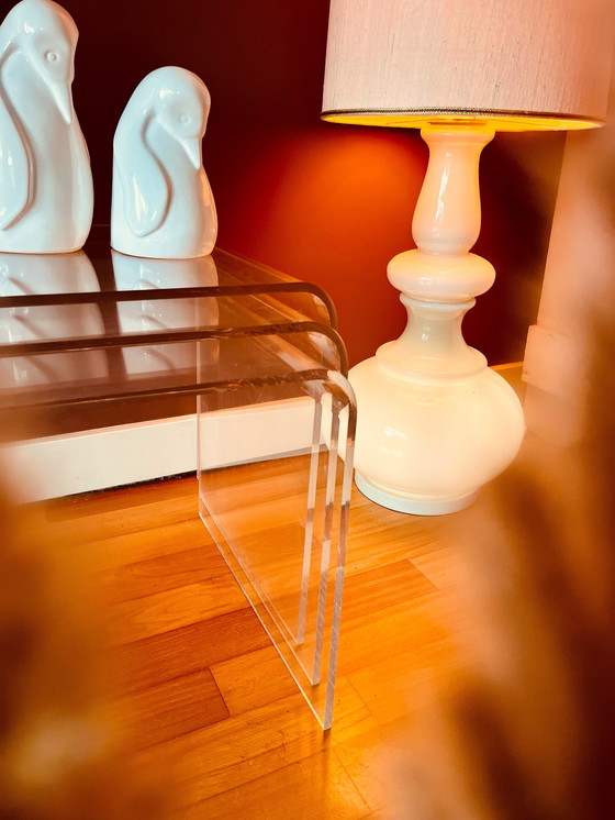 Image 1 of Set of Plexiglass Side Tables