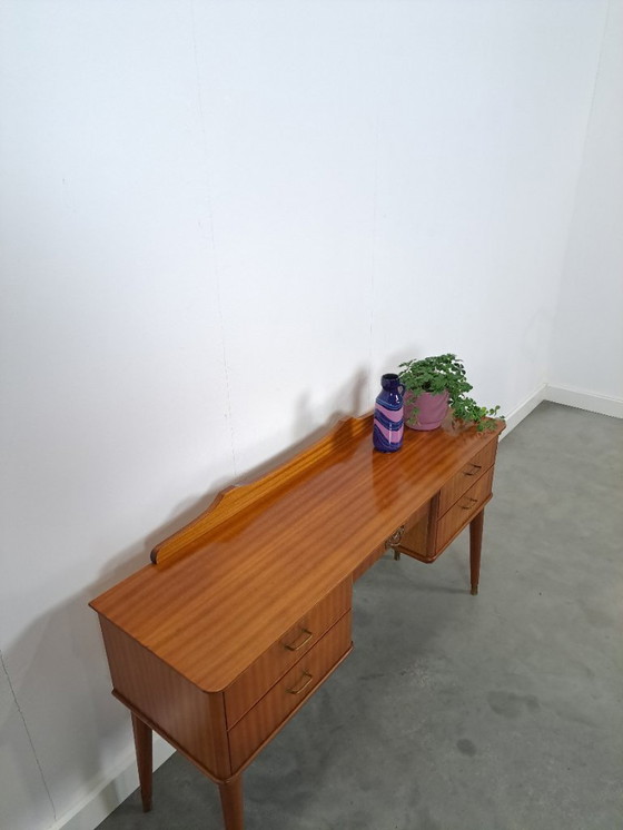 Image 1 of Side table with drawers and brass details from Sweden, children's desk