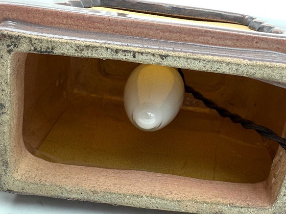 Image 1 of Art deco Keramik-Tischlampe, Andre Fau Boulogne Frankreich um 1940