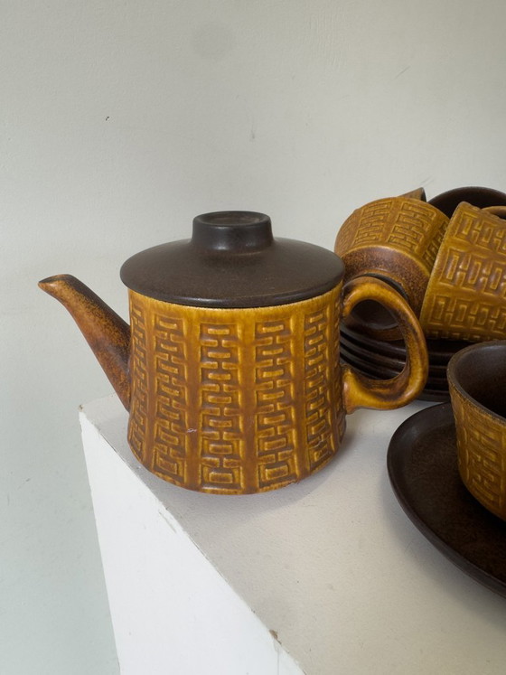 Vintage Ceramano Tea Set 'Epsilon' 1960s with Geometric Relief Pattern – Tableware, Ceramic (photo 9 of 11)