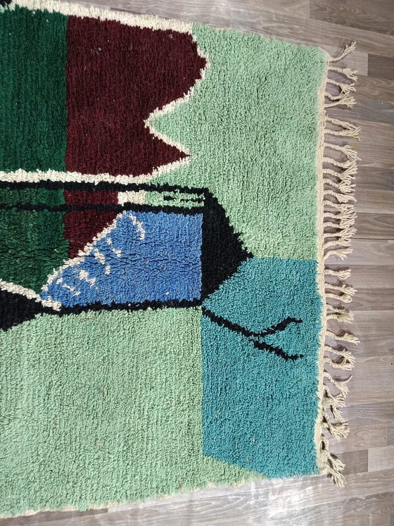 Tapis berbère en laine naturelle tissé main traditionnelle taille 1,5/2,5 m – Ahrend, Wool (photo 5 of 8)