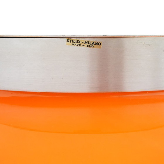 Image 1 of Orange and white glass floor lamp by Stilux, 1970s