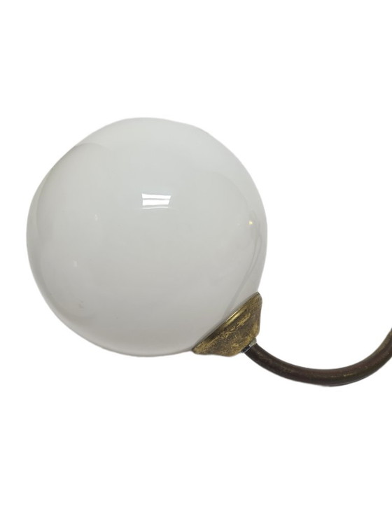 Art Deco wandlamp, Polen, jaren 1950 – Wandlampen, Glass, Brass (photo 7 of 9)