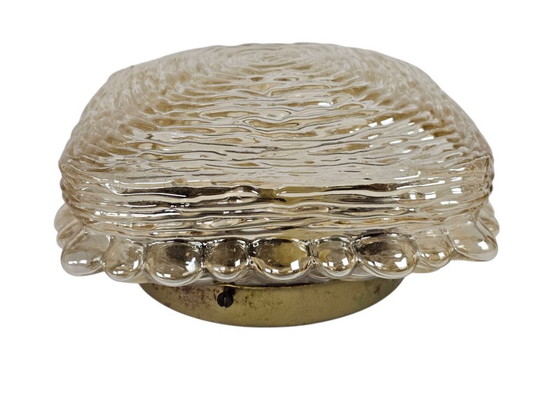 Image 1 of Glashütte Limburg - Ambra - lampada da soffitto - vetro - metallo - anni '70