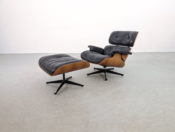 Image 1 of Charles & Ray Eames Lounge chair Miller Ottoman rosewood