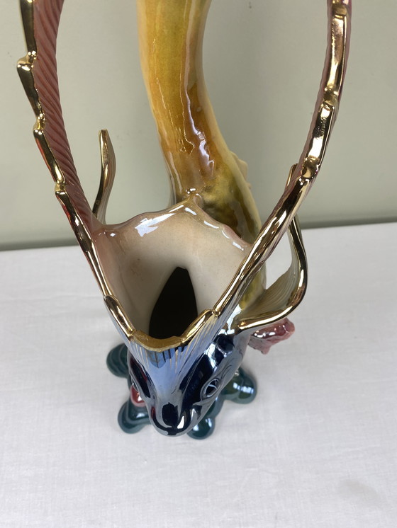 Image 1 of Large Vintage Fish Vase