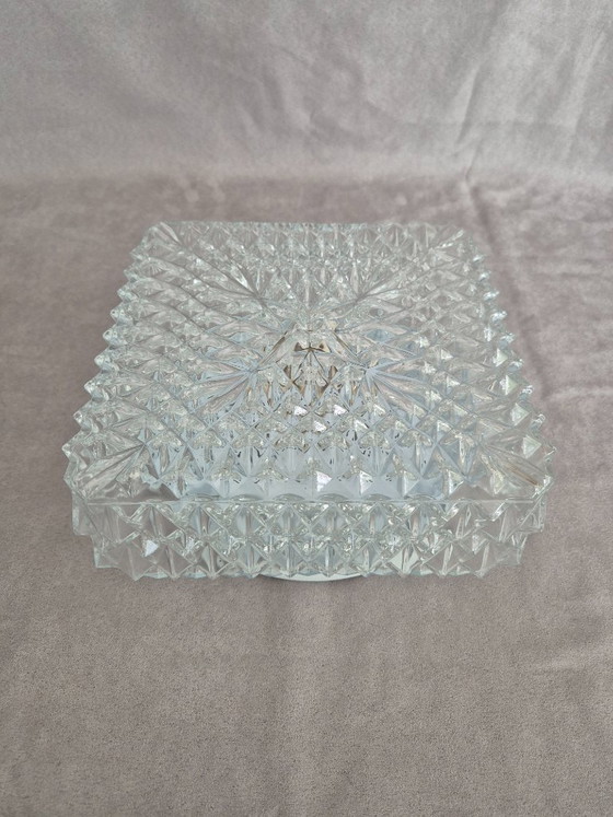 Image 1 of Vintage MASSIVE 70572 Crystal Ceiling/Wall Light | 20x20cm | E27 | Elegant Glass Fixture