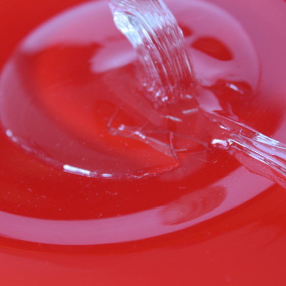 Image 1 of Prisma Red Apple Glass Lamp