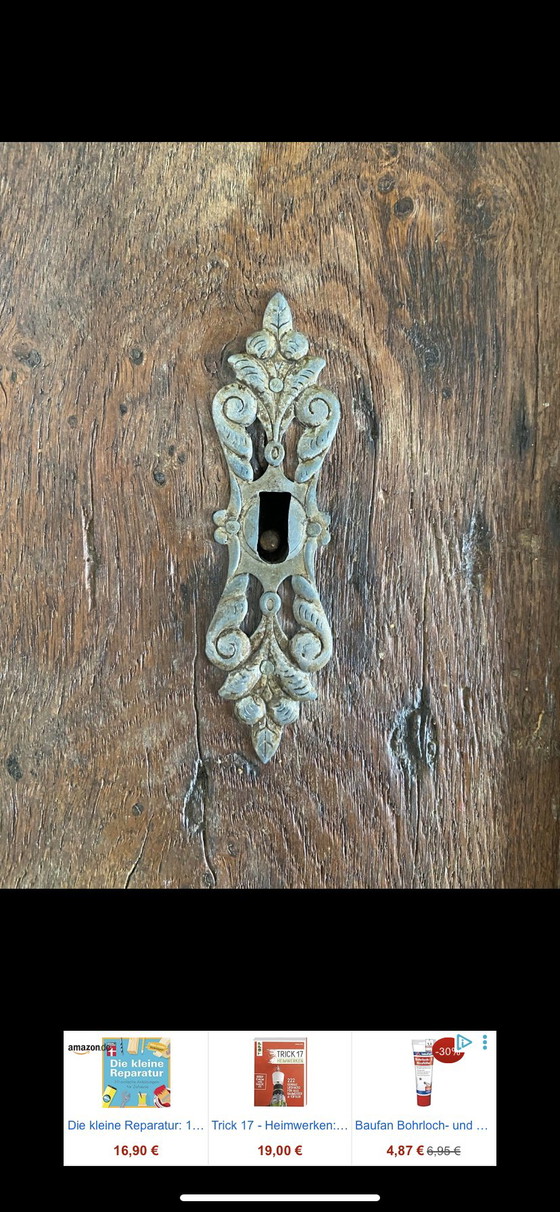 Baule in Rovere Massiccio con Bellissimi Dettagli in Metallo – Armadi contenitori, Wood (photo 4 of 5)