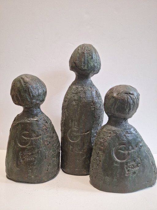 Gruppo scultoreo Portacandele Geert Kunen – kandelaars en kaarsen, Bronze, Ceramic (photo 2 of 10)