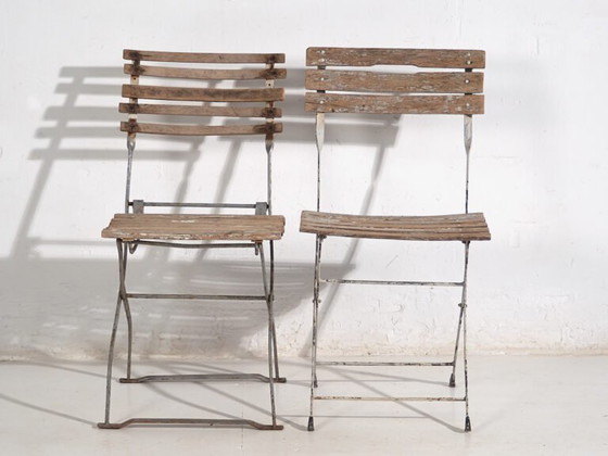 Chaises de jardin pliantes antiques (c.1920). Lot de 2 pièces #2 – Iron, Rustic (photo 22 of 39)