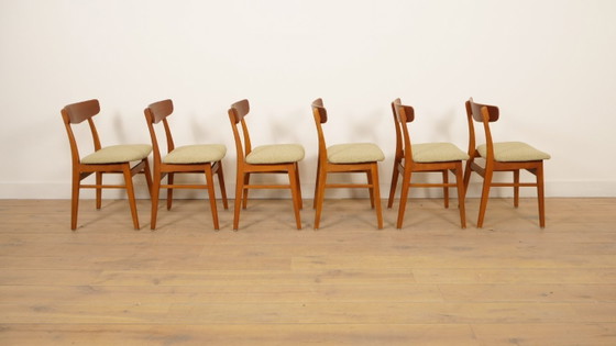 Image 1 of 6 x Dining Chair | Farstrup | Model 210 | Newly upholstered | Green