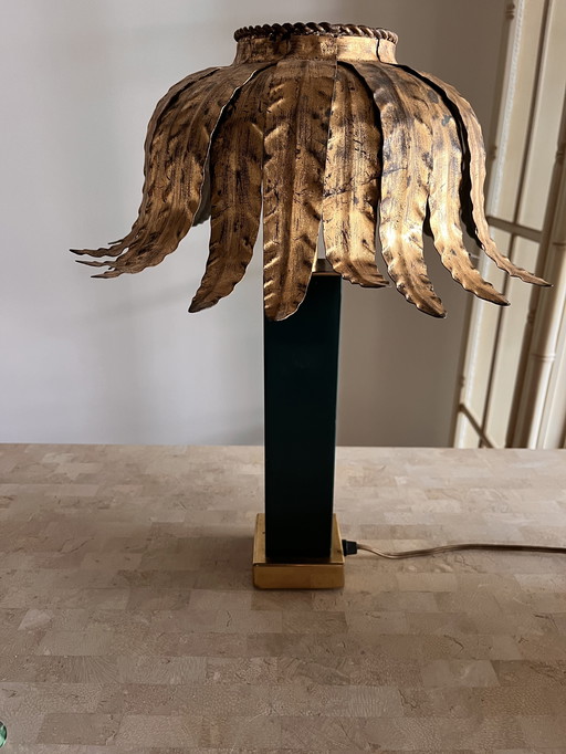 Zeldzame Maison Jansen Palm tafellamp