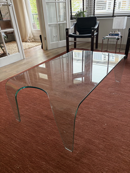 Glass coffee table