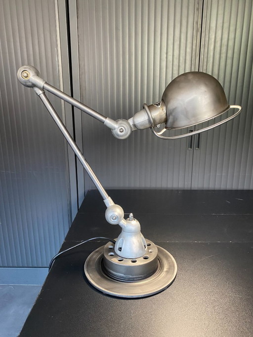 Jieldé 2-arm lamp with matte industrial vintage clear varnish