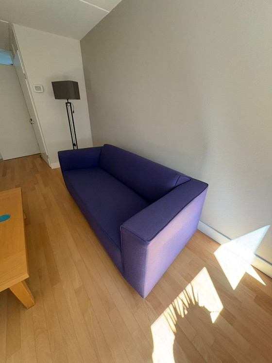 Image 1 of Bloq 3-zitsbank (paars/blauw), Bloq Fauteuil (geel/oker én paars/blauw), 