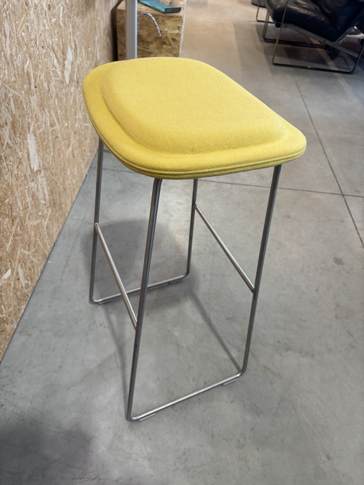 Cappellini stool high pad yellow