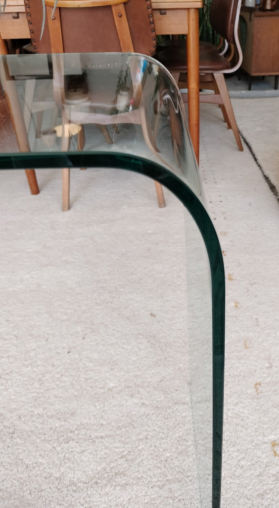 Image 1 of Glass design side table, console in Fiam style
