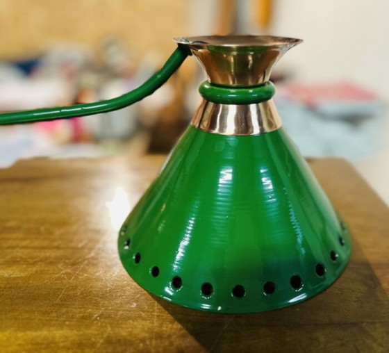 Pair of 60s Wall lights, Brass, Metal, Green, Mid Century Modern (photo 8 of 8)