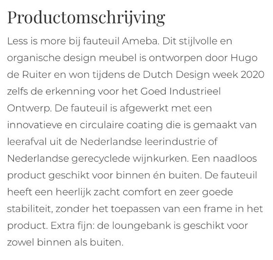 Image 1 of Silla de diseño holandés Ameba con aspecto de corcho