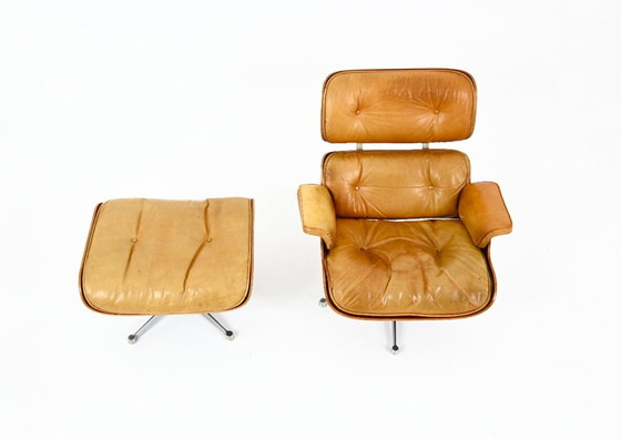 Image 1 of Poltrona e pouf di Charles e Ray Eames per Herman Miller, anni '70