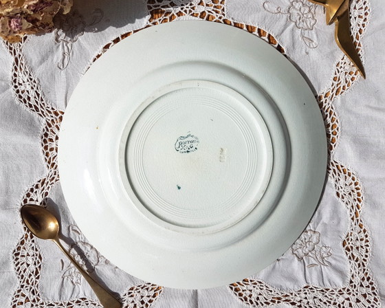 Piatto in terraglia Lunéville, motivo POITOU, bianco e blu – Stoviglie (photo 6 of 7)