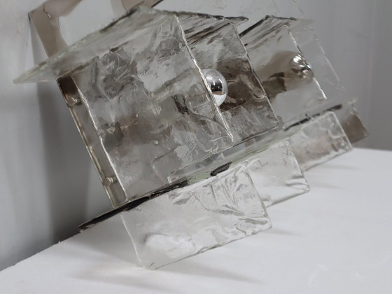 Image 1 of Paar Murano-Glas-Wandleuchten, Carlo Nason für Mazzega, 1960er Jahre, Italien