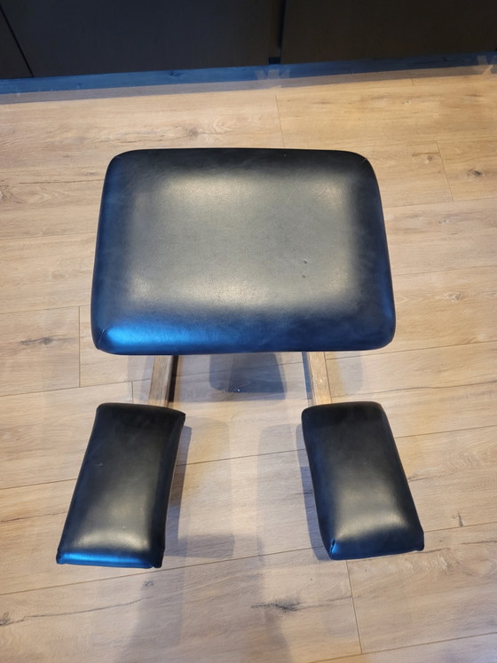 Zwart Lederen Stokke Balansstoel – Schommelstoelen, Wood (photo 13 of 13)