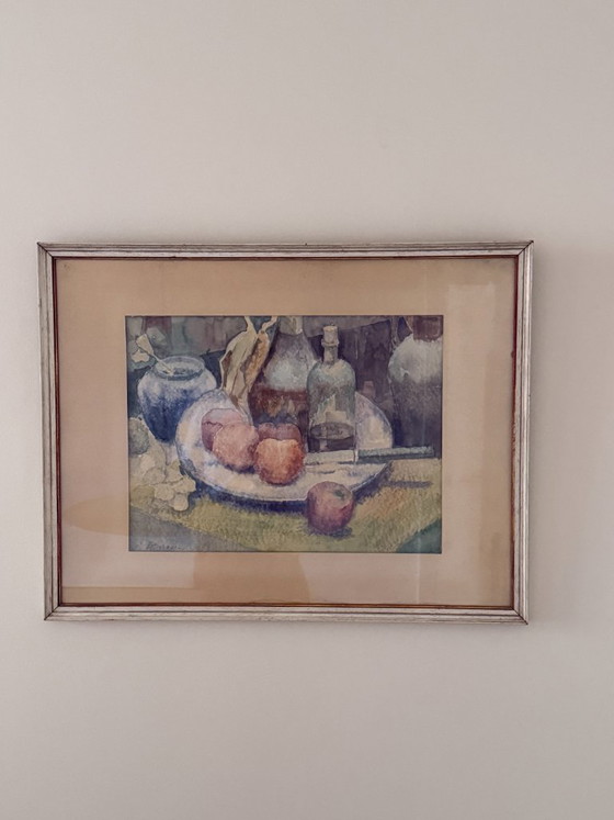 Image 1 of Watercolor Still Life by FR. Schoorl