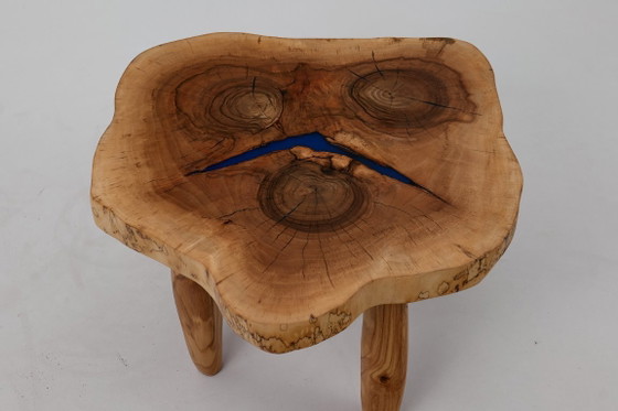 Image 1 of Salontafel van walnoothout met natuurlijke randen, handgemaakt, Logniture