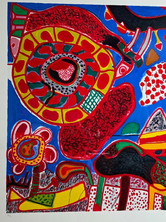 Image 1 of Corneille - Tuin der Lusten / Jardin des Delices XXL Groot - Handgesigneerd - 1991 - 11/50