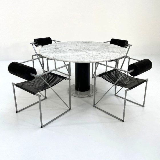 Image 1 of Loto Rosso Esstisch von Ettore Sottsass für Poltronova, 1980er Jahre