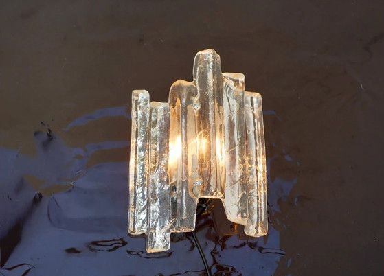 Image 1 of Deutsche Wandleuchte aus Glas von Fischer Leuchten, 1970er Jahre