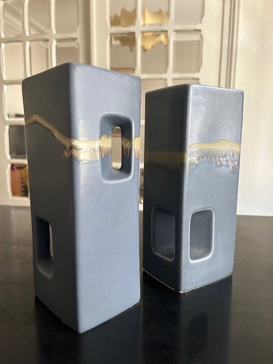 Image 1 of coppia di vasi brutalisti 1970