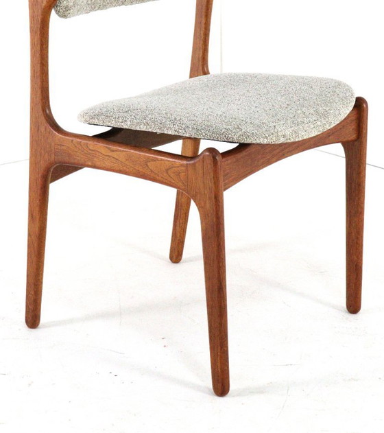 Image 1 of Set of 4 Erik Buch O.D. Mobler chairs, model 49, vintage dining chairs, newly upholstered