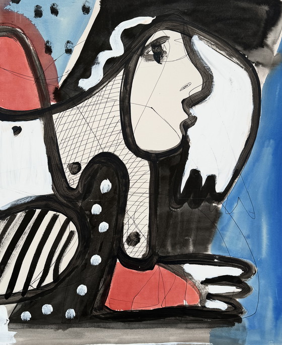 Image 1 of Nude in Chromatic Construction c.2000 - High-quality painting