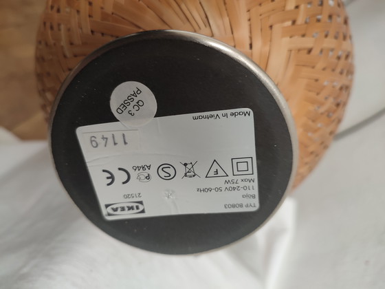Image 1 of Ikea Design Model Boja- BO803- Maria Vinka - Hand-woven Bamboo Table Lamp
