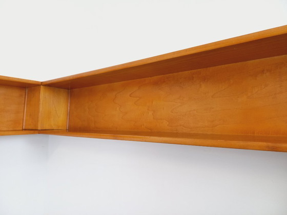 Image 1 of Vintage houten hoekwandplank uit de jaren 60/70