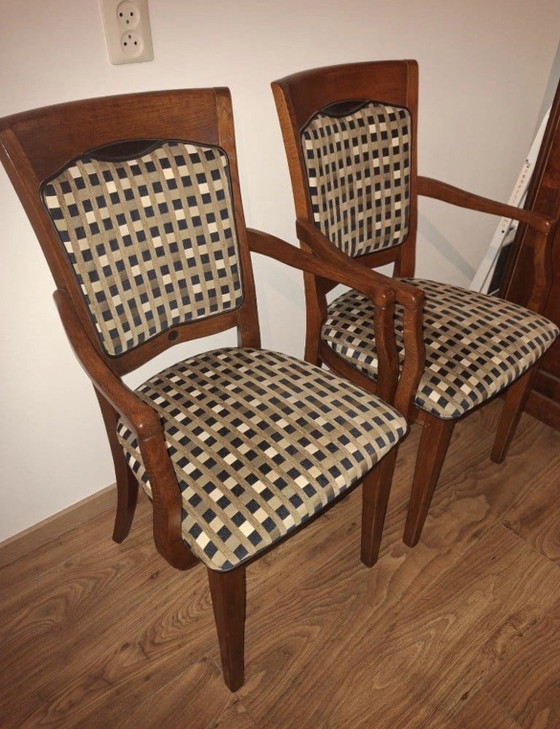 6 sedie da pranzo Bannink Art Nouveau in legno di ciliegio – Textile, Wood (photo 3 of 6)