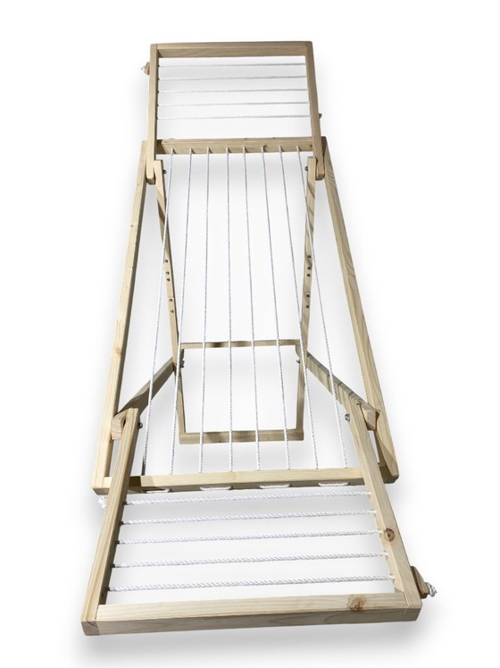 Image 1 of Wooden Clothes Airer, Laundry Drying Rack - Rustic Furniture, Foldable Horse